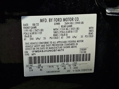 2022 Ford Explorer Timberline