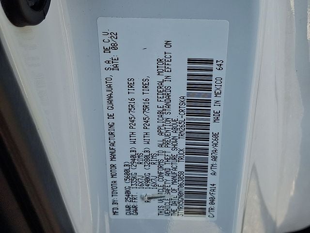 2022 Toyota Tacoma SR