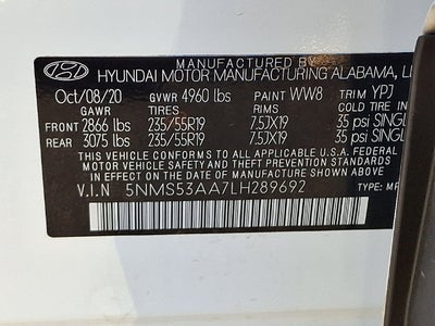 2020 Hyundai Santa Fe Limited
