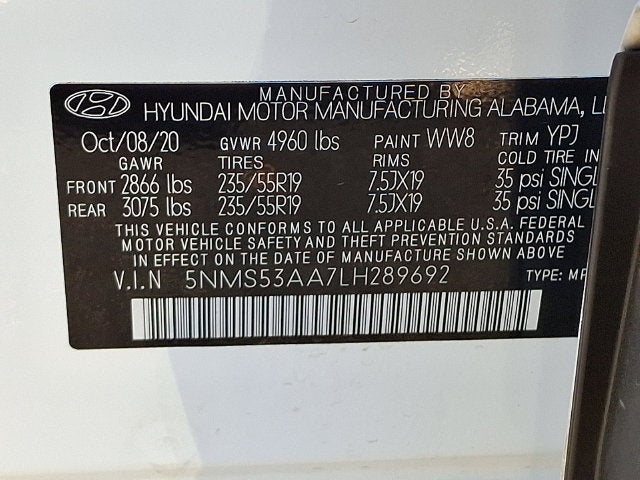 2020 Hyundai Santa Fe Limited