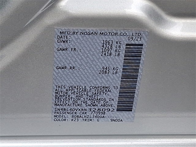 2024 Nissan Altima 2.5 SV