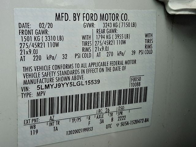 2020 Lincoln Aviator Plug-In Hybrid Black Label Grand Touring