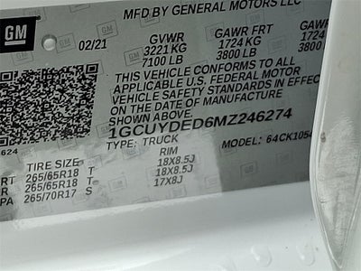 2021 Chevrolet Silverado 1500 LT LT1