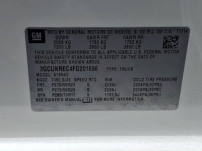 2015 Chevrolet Silverado 1500 LT LT1
