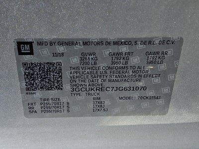 2018 Chevrolet Silverado 1500 LT LT1