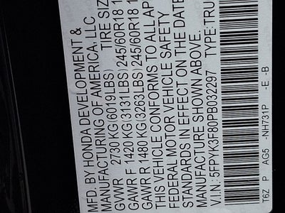 2023 Honda Ridgeline Black Edition