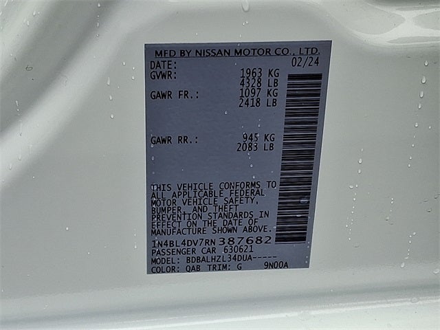 2024 Nissan Altima 2.5 SV