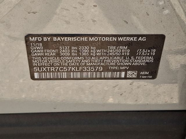 2019 BMW X3 sDrive30i