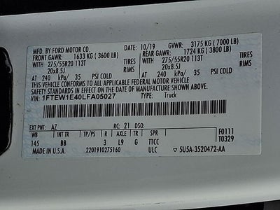 2020 Ford F-150 Platinum