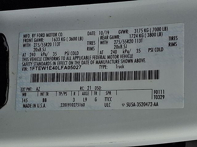 2020 Ford F-150 Platinum