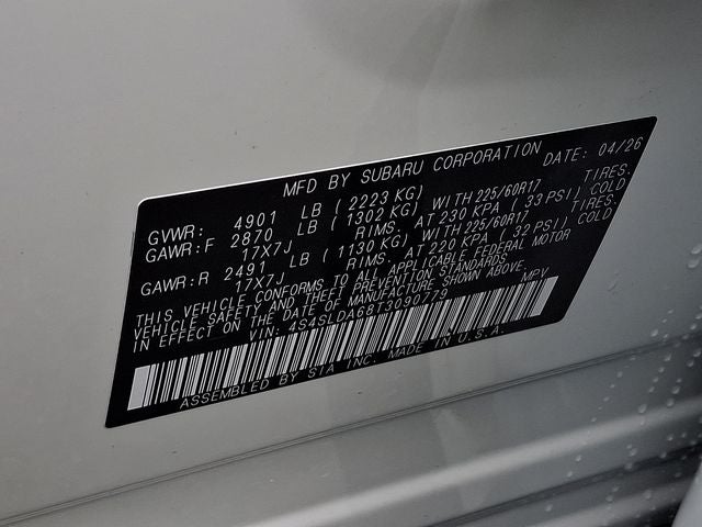 2026 Subaru FORESTER Standard Model