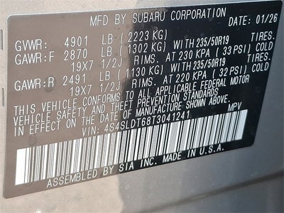 2026 Subaru FORESTER Touring