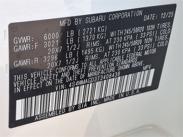 2026 Subaru ASCENT Limited 7-Passenger