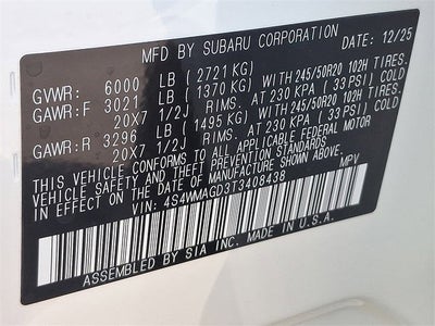 2026 Subaru ASCENT Limited 7-Passenger