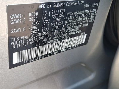 2026 Subaru ASCENT Limited 7-Passenger