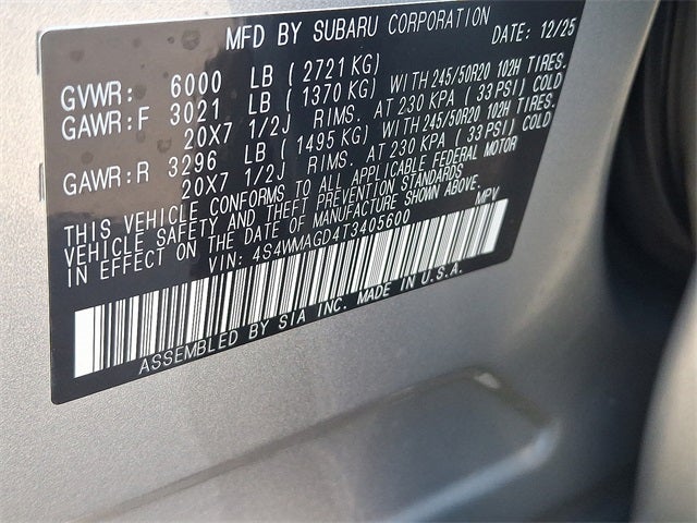 2026 Subaru ASCENT Limited 7-Passenger