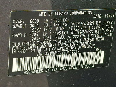 2026 Subaru ASCENT Limited 7-Passenger