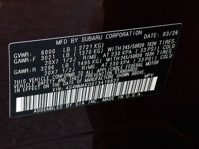 2026 Subaru ASCENT Touring 7-Passenger