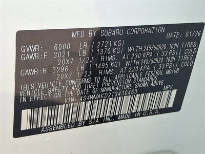 2026 Subaru ASCENT Touring 7-Passenger