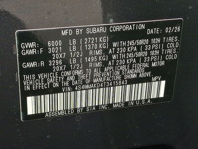 2026 Subaru ASCENT Touring 7-Passenger