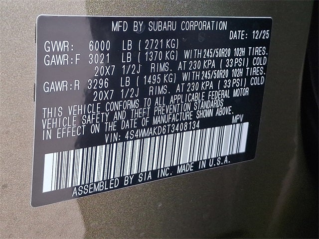 2026 Subaru ASCENT Touring 7-Passenger