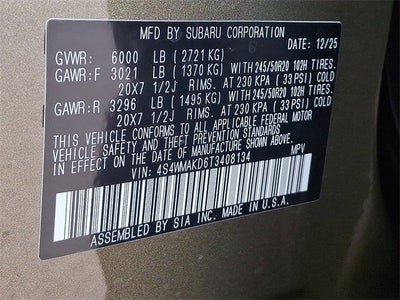 2026 Subaru ASCENT Touring 7-Passenger