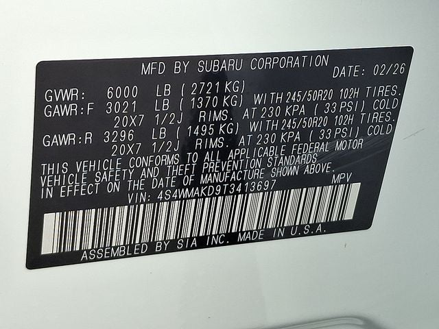 2026 Subaru ASCENT Touring 7-Passenger