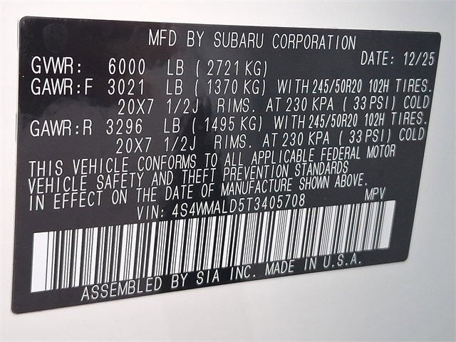 2026 Subaru ASCENT Onyx Edition Touring 7-Passenger