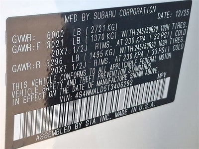 2026 Subaru ASCENT Onyx Edition Touring 7-Passenger