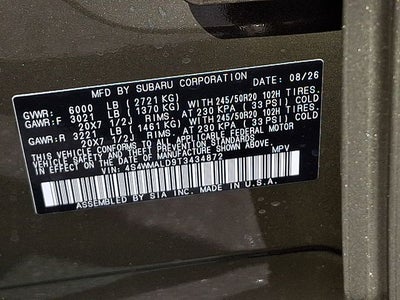 2026 Subaru ASCENT Onyx Edition Touring 7-Passenger