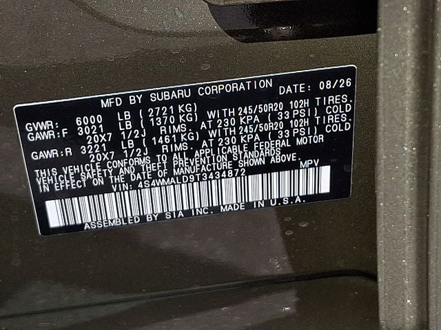 2026 Subaru ASCENT Onyx Edition Touring 7-Passenger