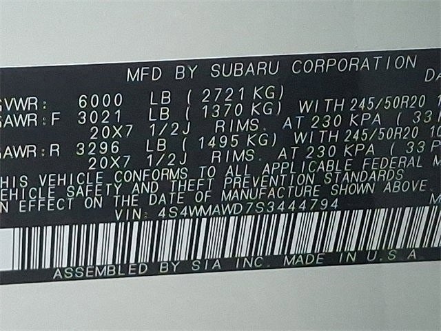 2025 Subaru ASCENT Onyx Edition Touring