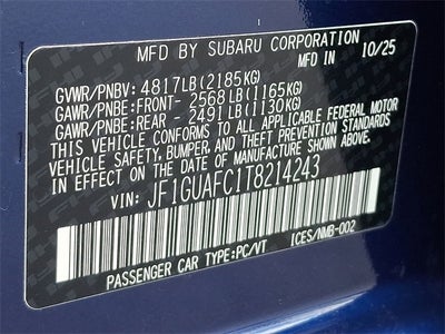 2026 Subaru IMPREZA Sport