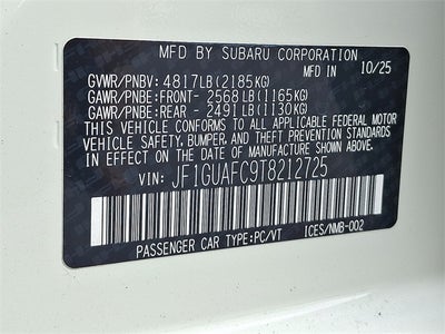 2026 Subaru IMPREZA Sport