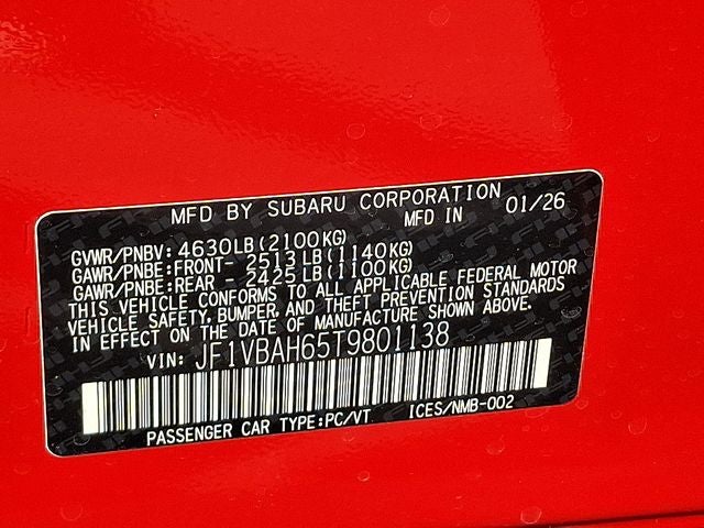 2026 Subaru WRX Premium