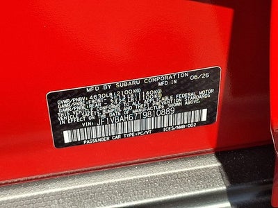 2026 Subaru WRX Premium