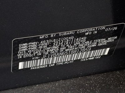 2026 Subaru WRX Limited