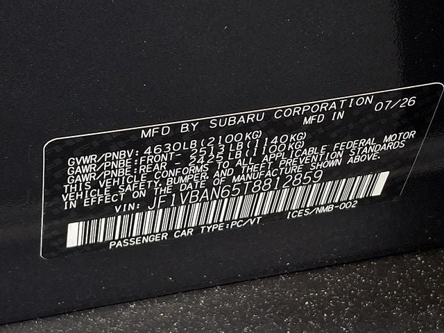 2026 Subaru WRX Limited