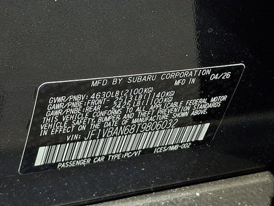 2026 Subaru WRX Limited