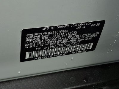 2026 Subaru WRX tS