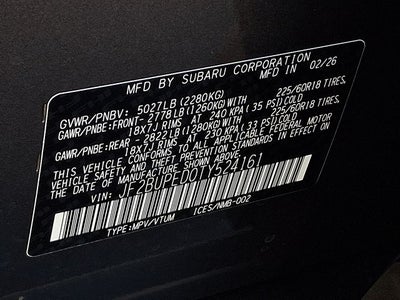 2026 Subaru OUTBACK Touring