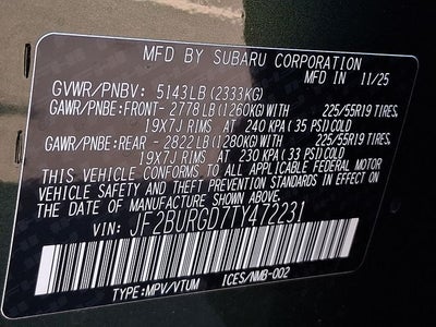 2026 Subaru OUTBACK Limited XT