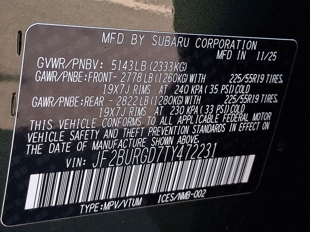 2026 Subaru OUTBACK Limited XT