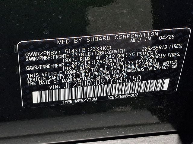 2026 Subaru OUTBACK Limited XT