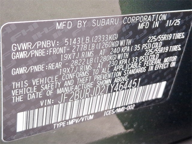 2026 Subaru OUTBACK Touring XT