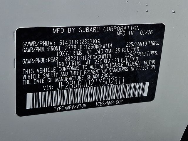 2026 Subaru OUTBACK Touring XT