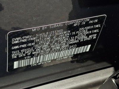 2026 Subaru OUTBACK Touring XT