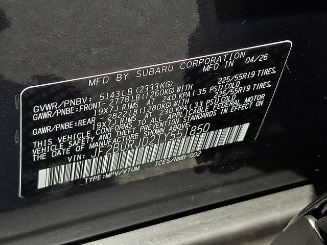 2026 Subaru OUTBACK Touring XT