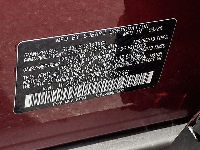 2026 Subaru OUTBACK Touring XT