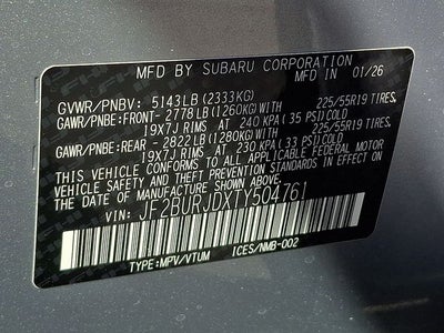 2026 Subaru OUTBACK Touring XT